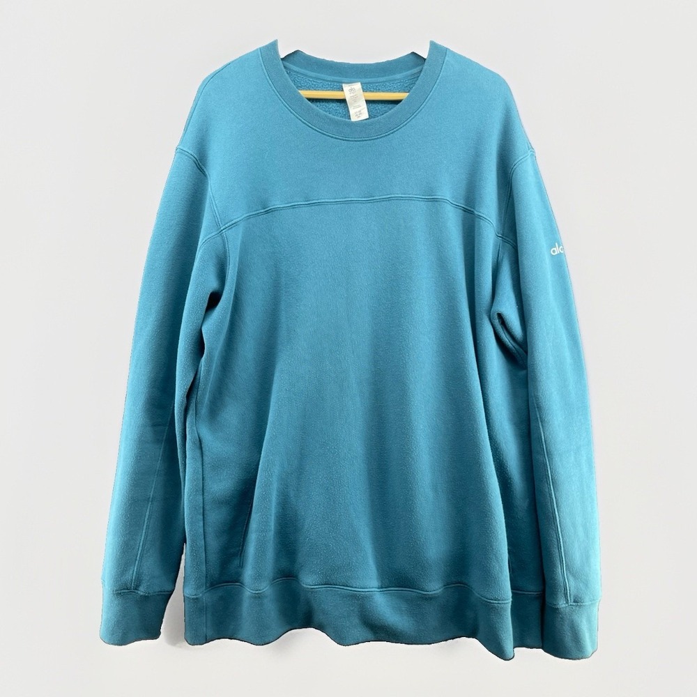 Vintage Alo Yoga Sweatshirt 2XL Made in USA Blue Teal
